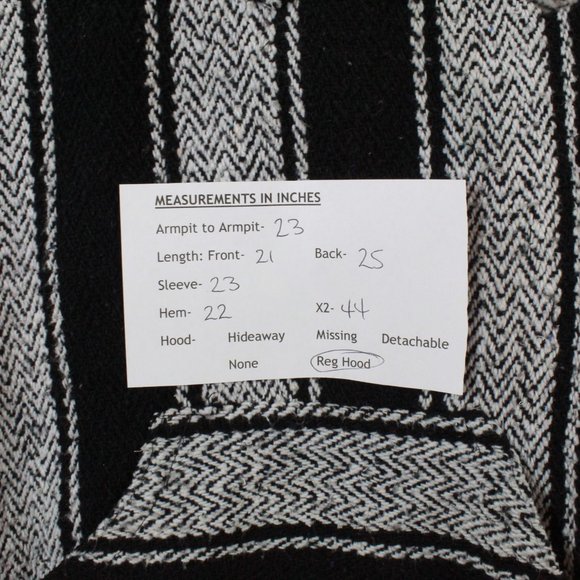 Mexican Blues Blue Baja Kangaroo Pocket Hooded Rug Style Sweater Size S - Picture 9 of 9